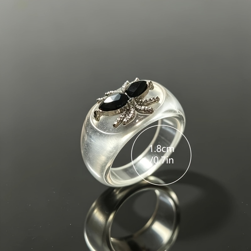 3pc Playful Spider Rings Set for Women, Adjustable